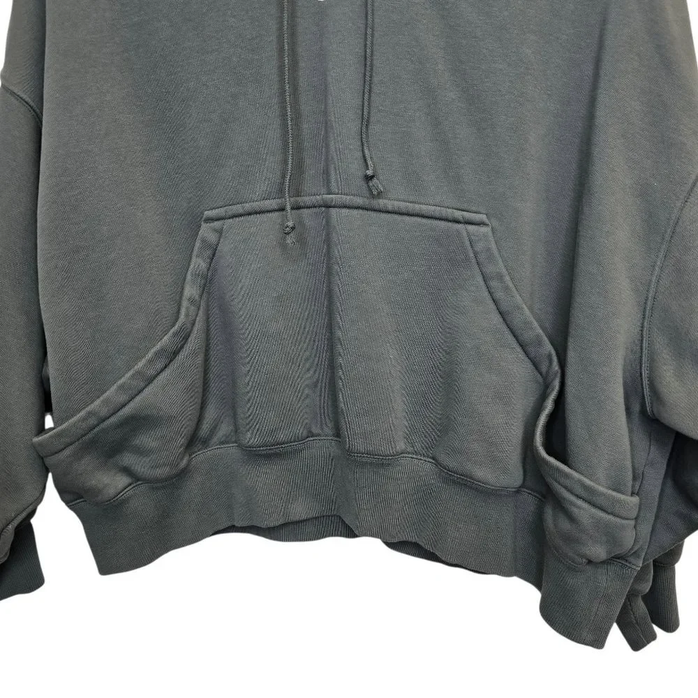 Nike Women's L Pheonix Fleece Oversized Pullover Seaweed Green Hoodie